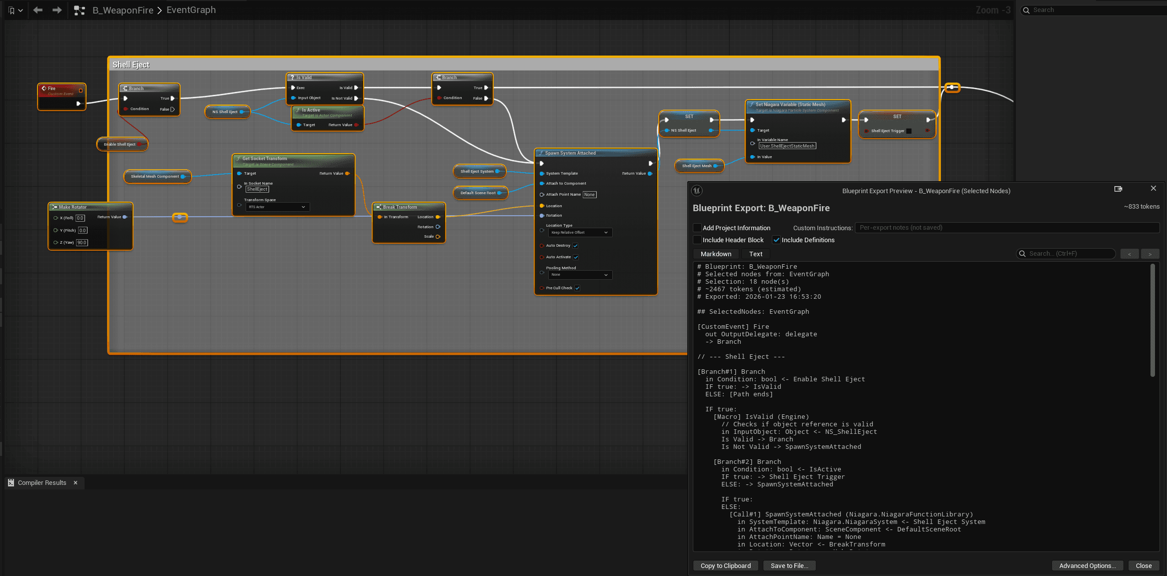 Actor Blueprint Export