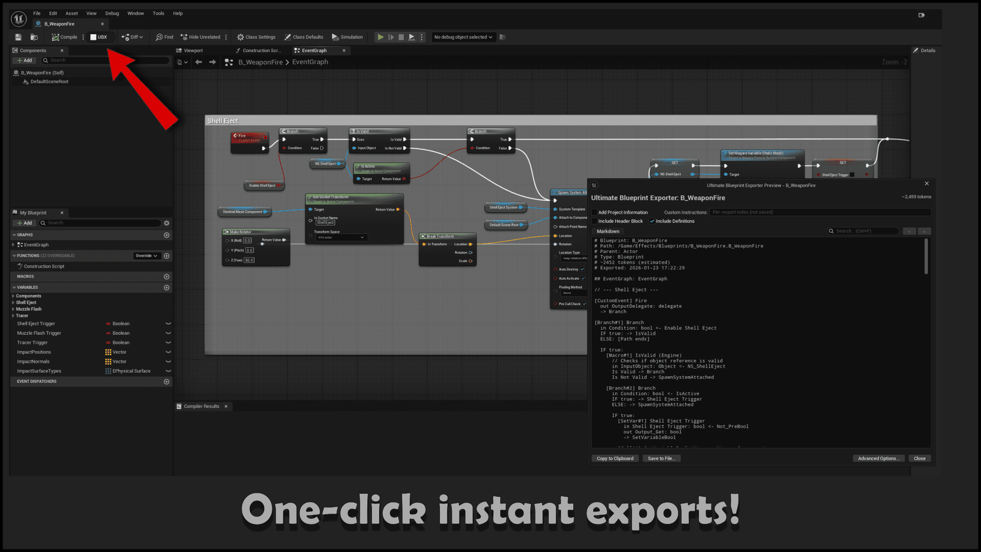 One-Click Export