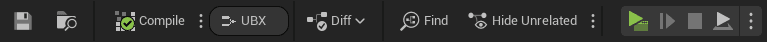 UBX button in Blueprint Editor toolbar